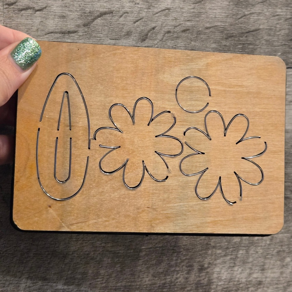 Flower Barrette Steel Rule Die Cut Hair Clip Daisy Wood Block Craft Die